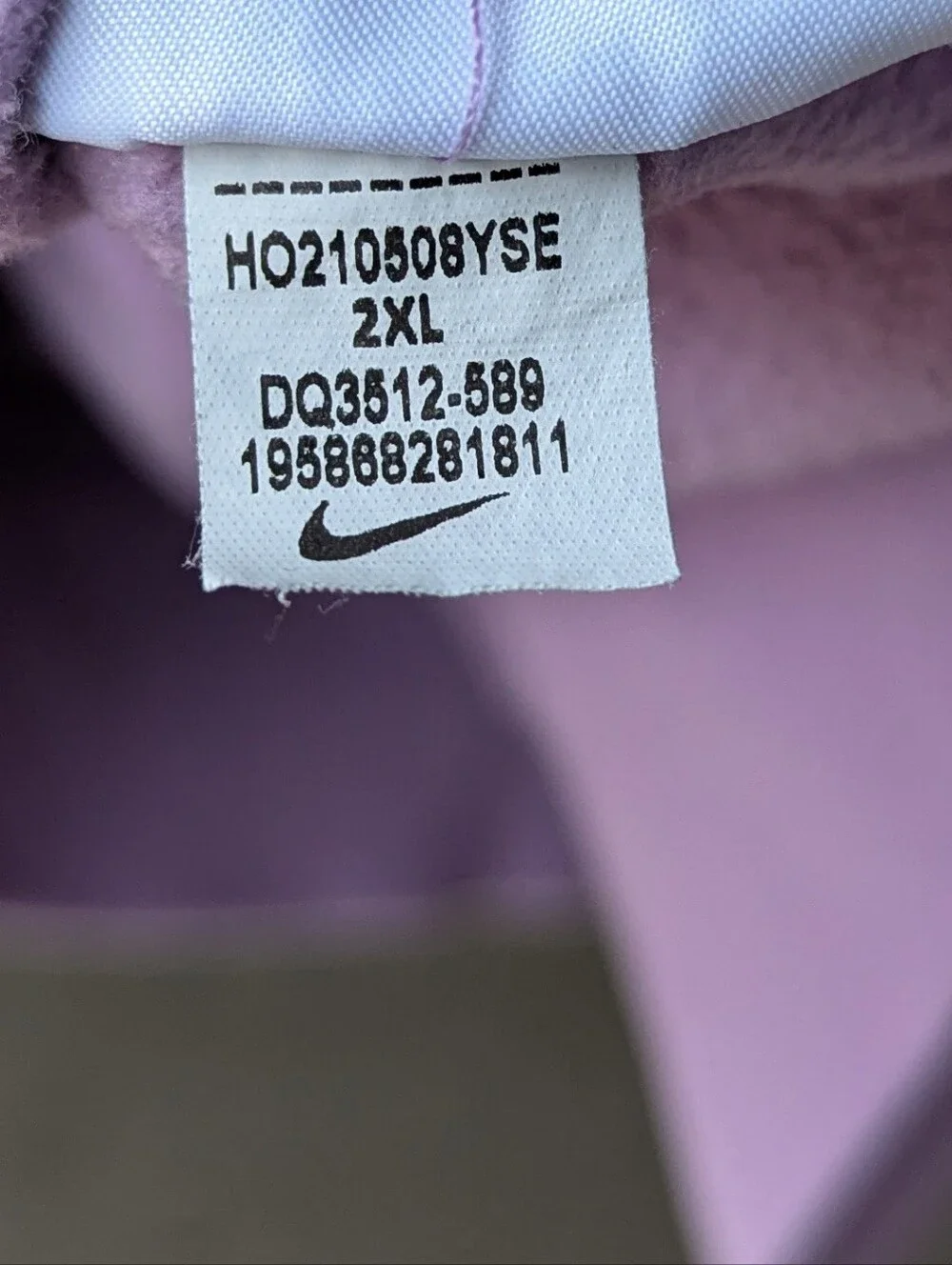 Nike Pastel Lilac Purple Embroidered Crewneck Sweatshirt Floral Mushroom XXL
